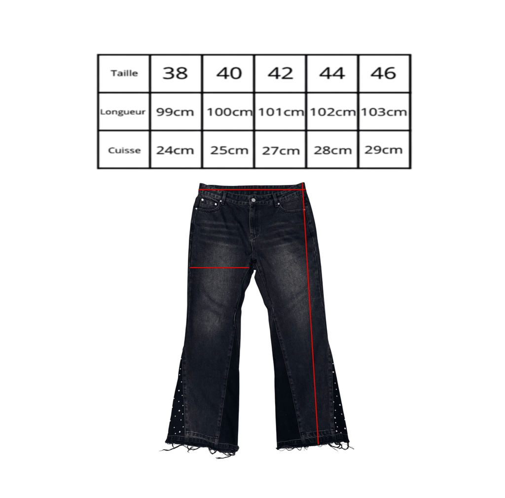 Jeans Flare - Night - midnightstory
